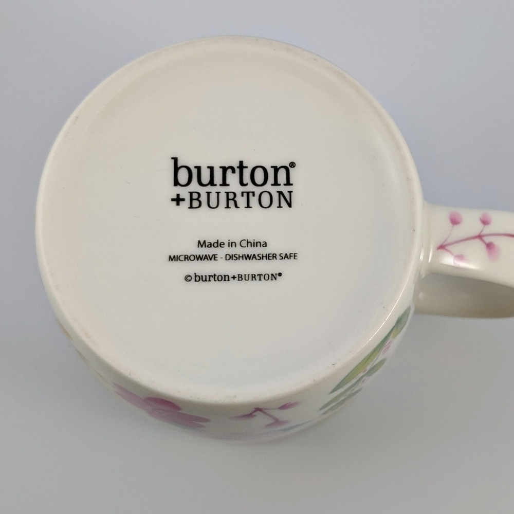 Flower Coffee Tea Mug Pink Roses Burton + Burton - Picture 5 of 8